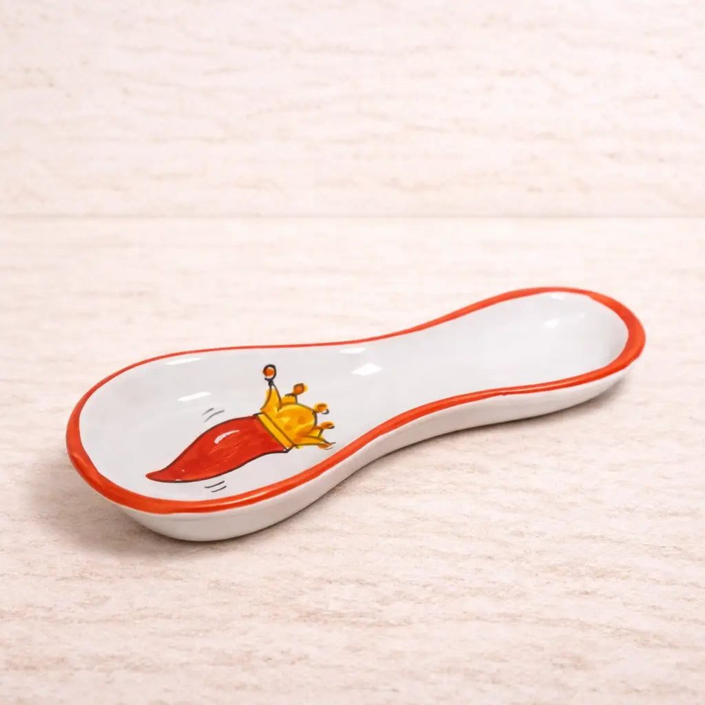 Set Cucina Scaramanzia 3 Pezzi - Ceramica di Vietri - Cornetto Rosso e Oro